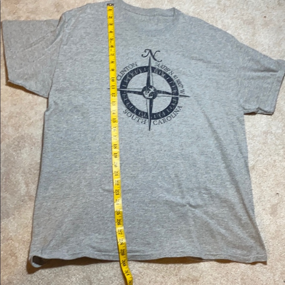 Clinton SC Navigational Compass Points Tshirt - Picture 3 of 4